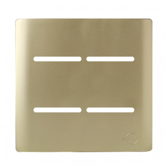 Placa p/ 4 Interruptores 4x4 - Novara Dourado Placa p/ 4 Interruptores 4x4 - Novara Dourado